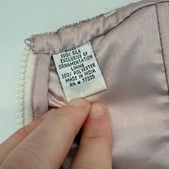 Vintage Scala Sequin Strapless Beaded Corset Top with Geometric Pattern - Picture 5 of 14